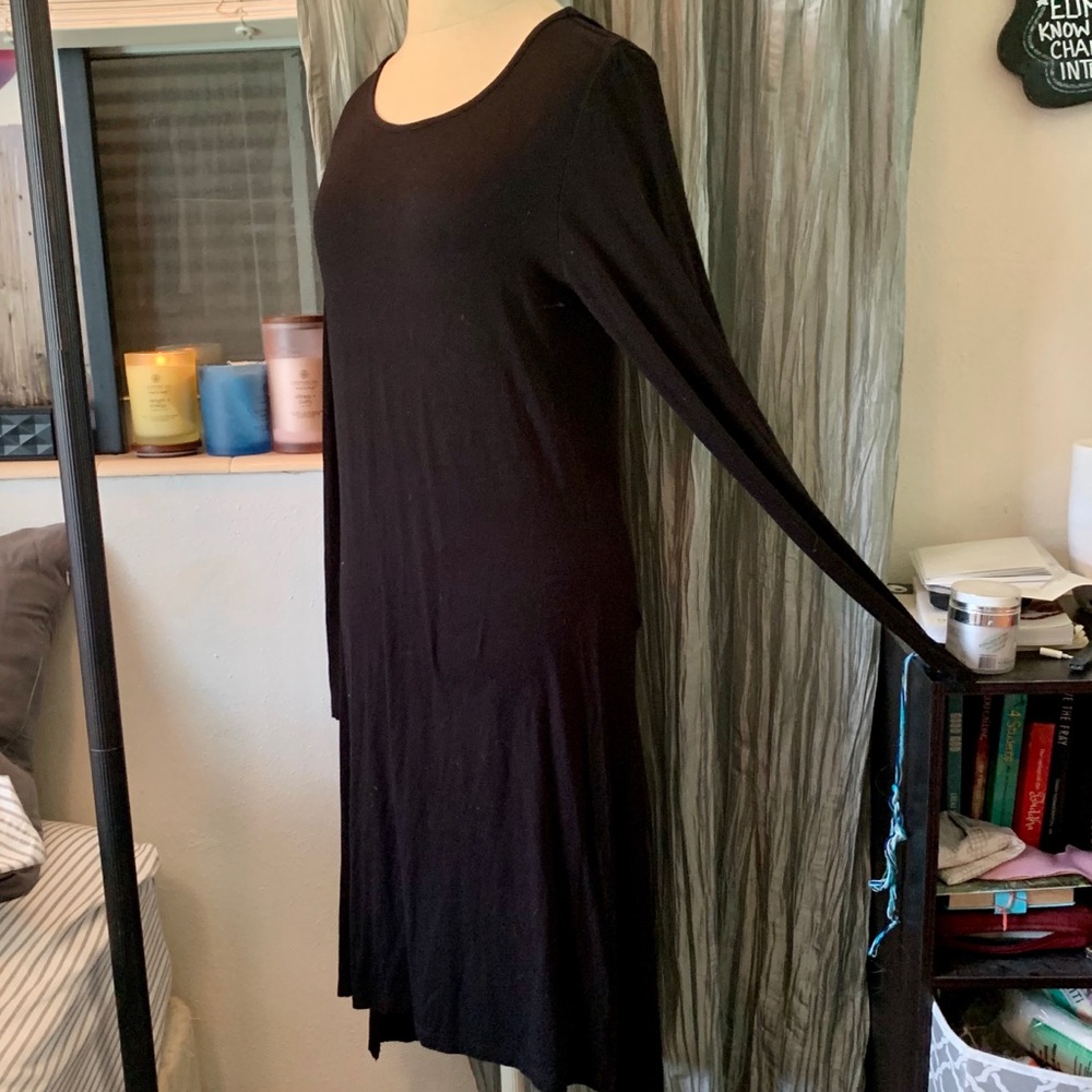 Lyss Loo Soft L/S Black Midi Dress M